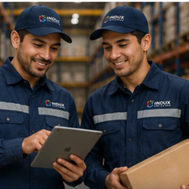 Equipo operativo trabajando cómodamente